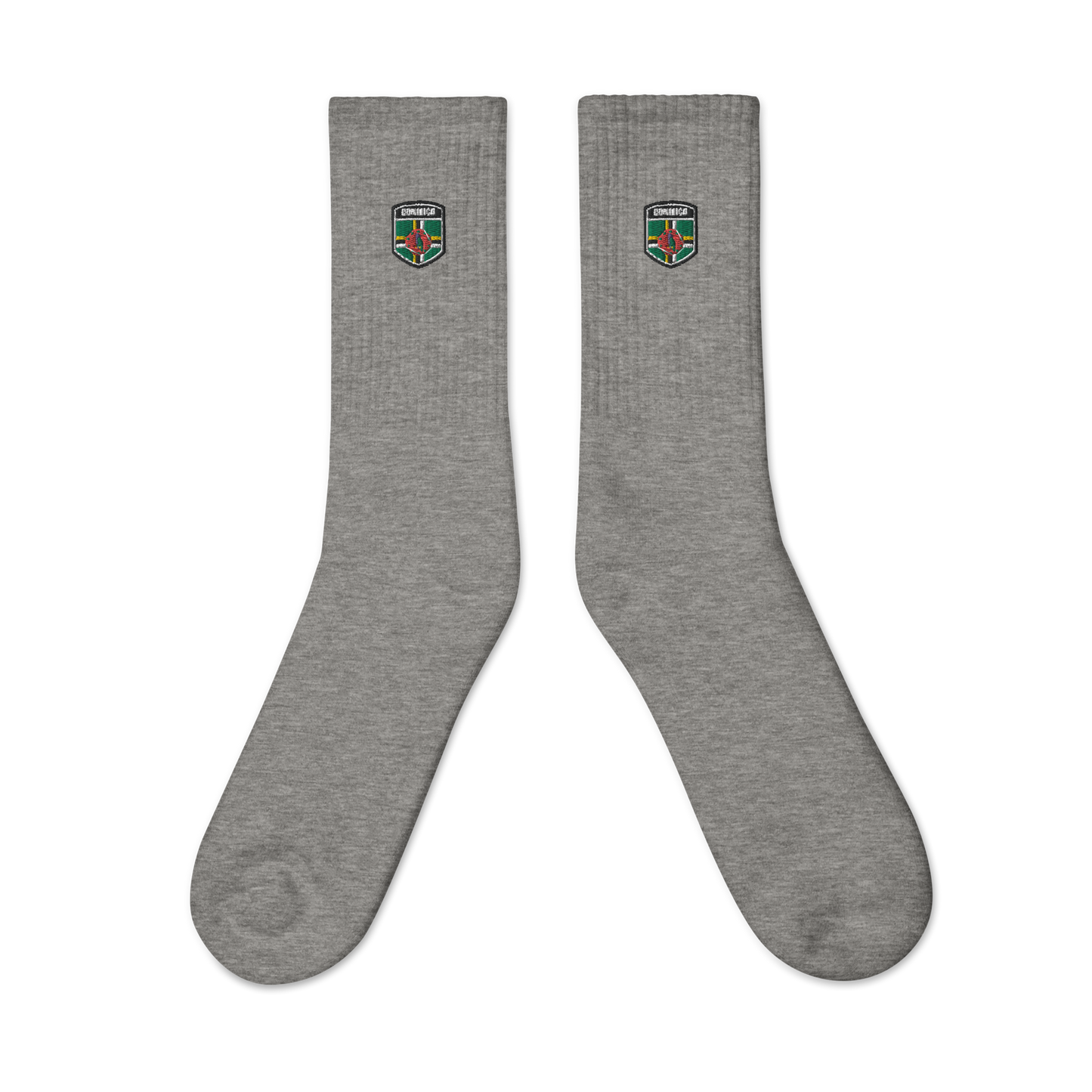 Dominica Flag Embroidered socks