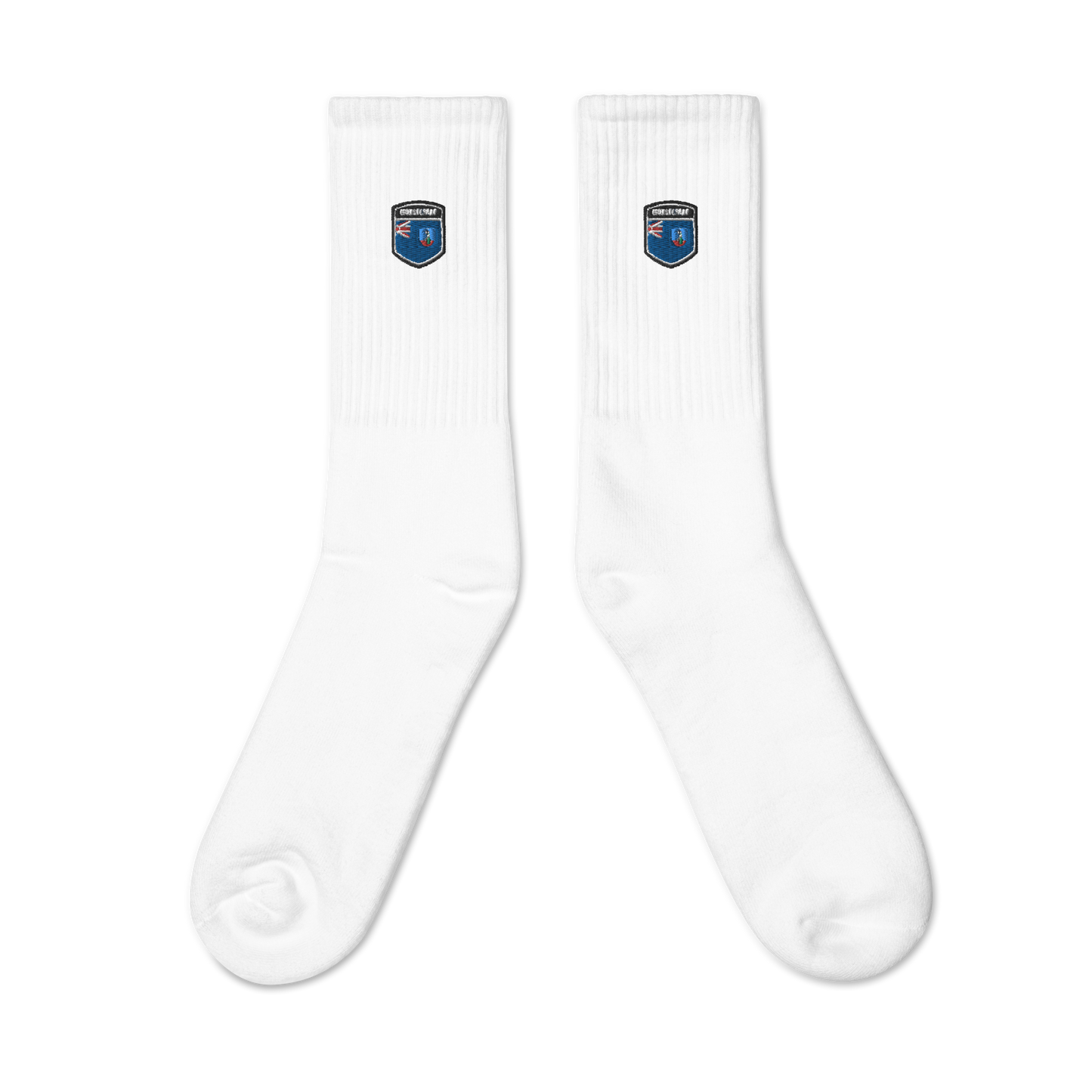 Montserrat Flag Embroidered socks
