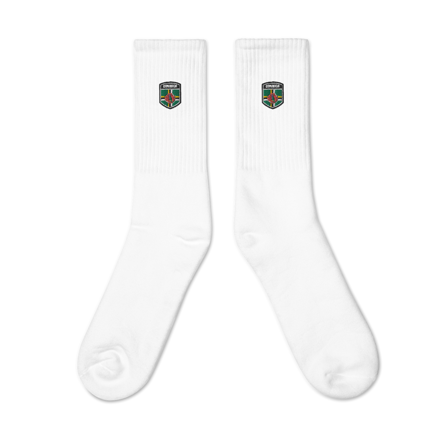 Dominica Flag Embroidered socks