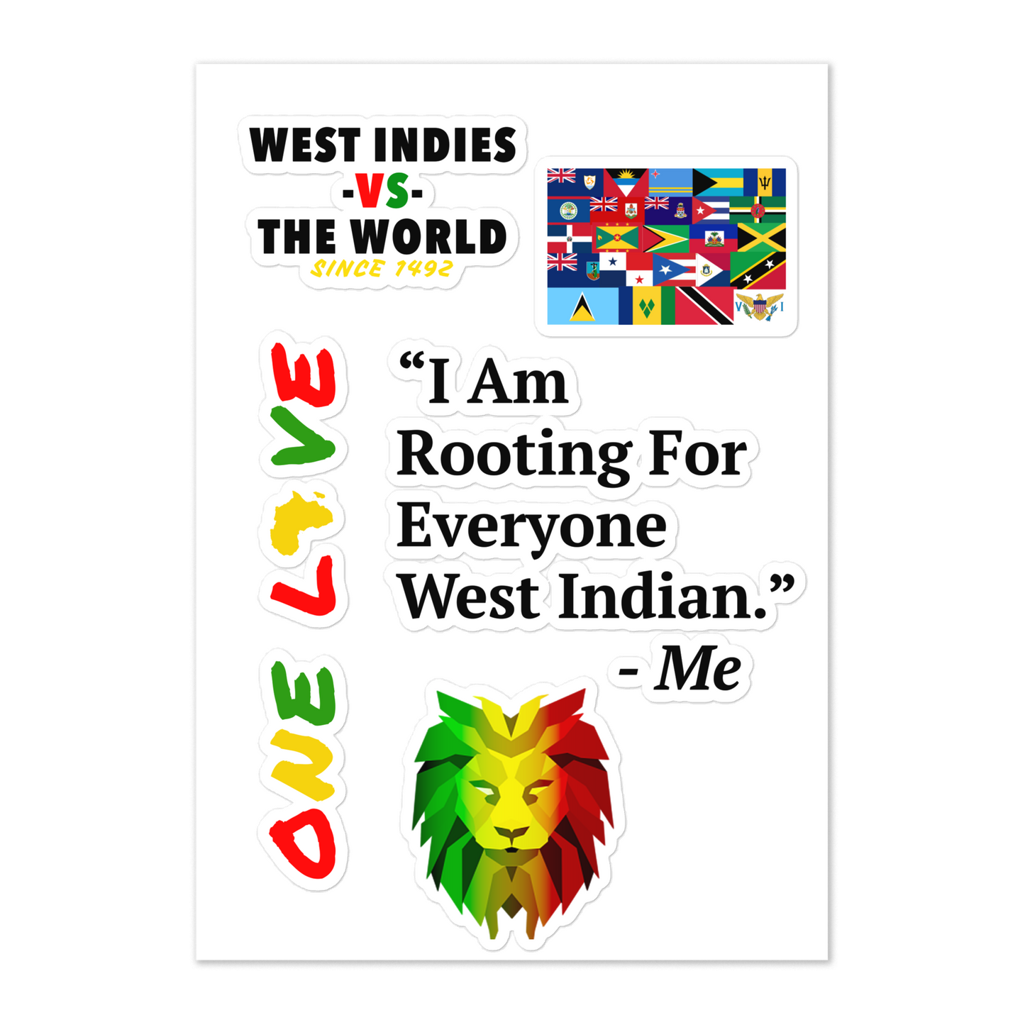 West Indian Sticker sheet