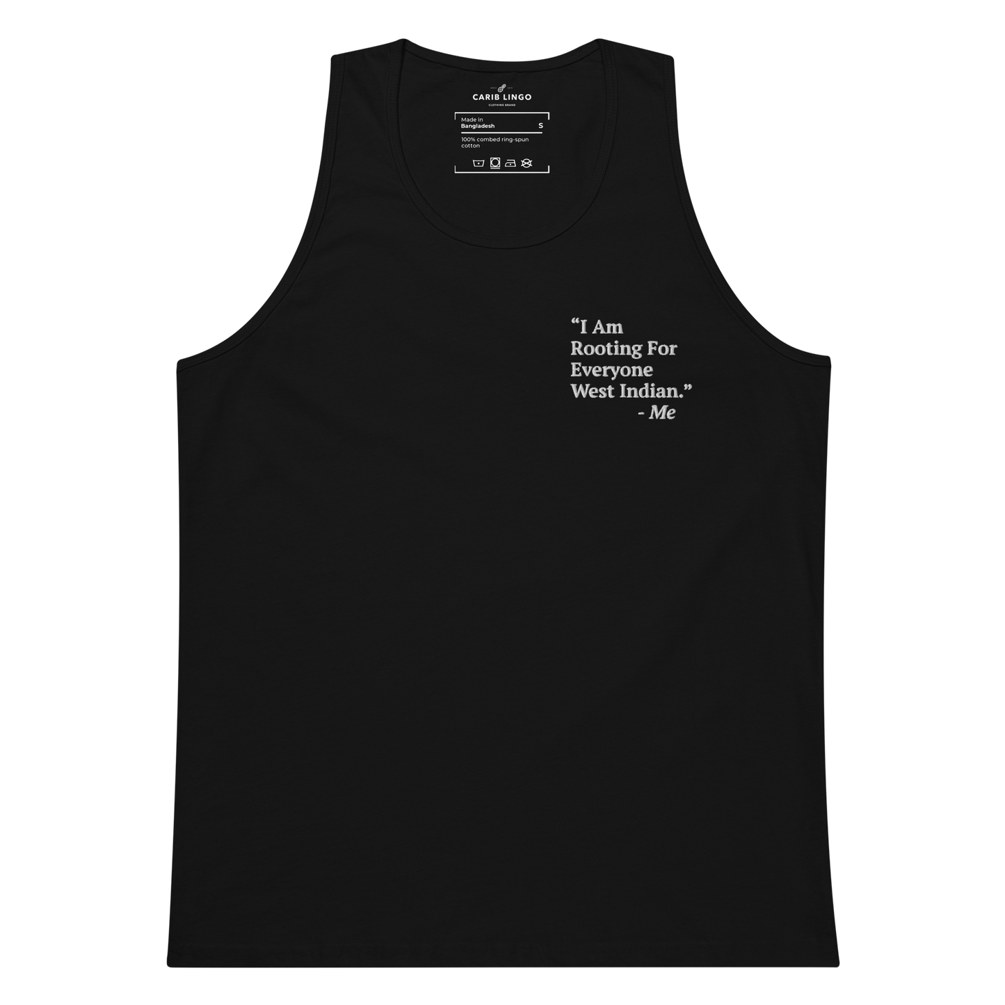 I Am Rooting: West Indian (Embroidered) Men’s premium tank top