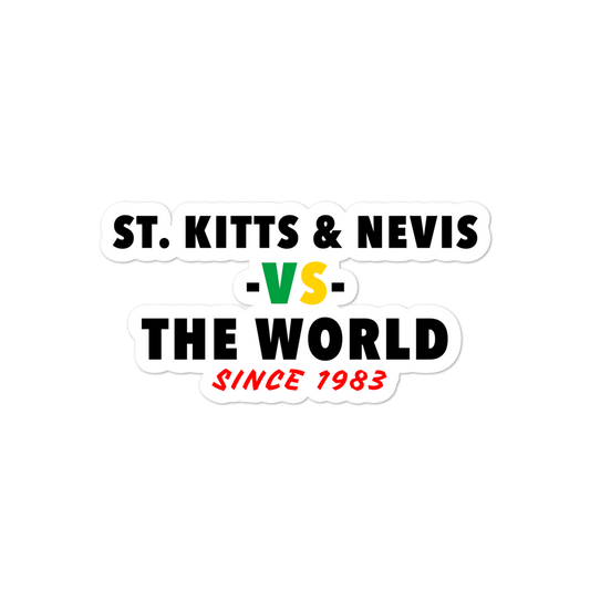 St. Kitts & Nevis -vs- The World Bubble-free stickers