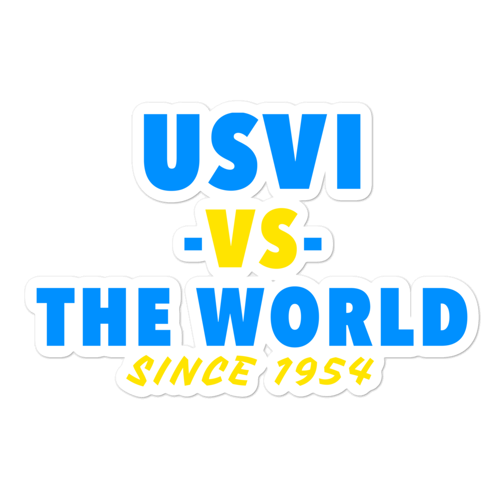 USVI -vs- The World Bubble-free stickers