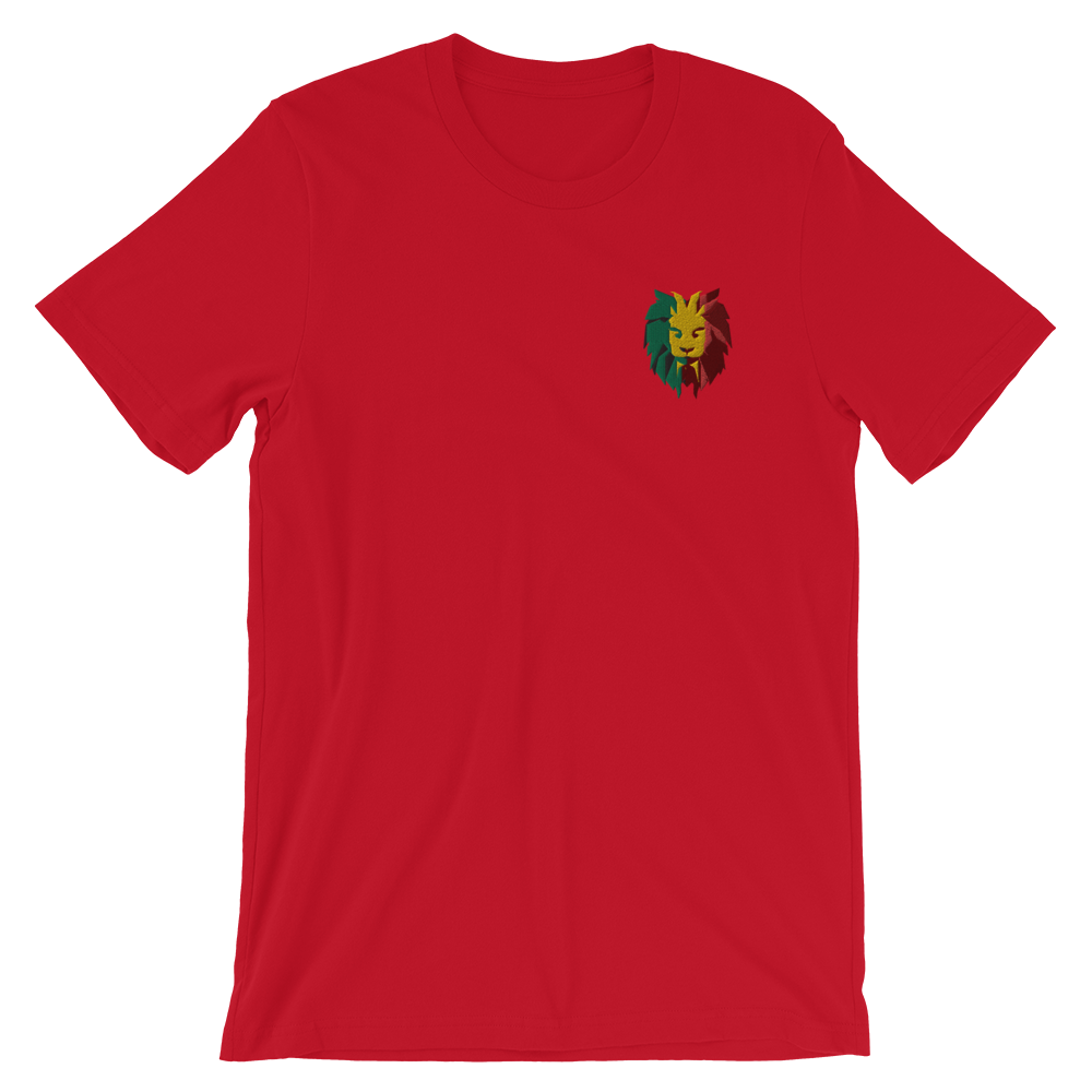 Lion Head Embroidered T-Shirt