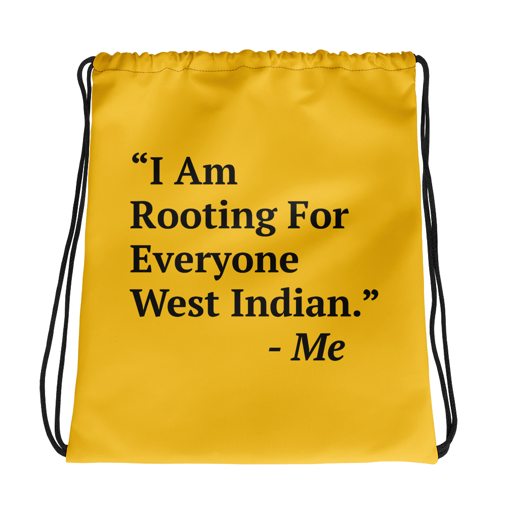 I Am Rooting: West Indian Drawstring Bag