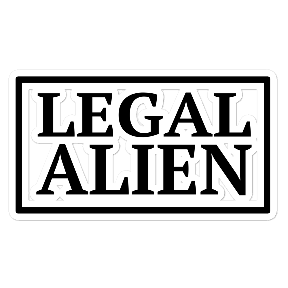 Legal Alien Bubble-free stickers