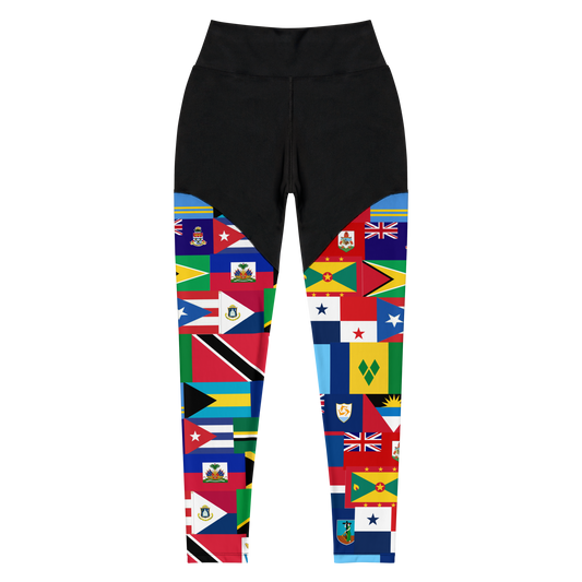 West Indian Flags Sports Leggings