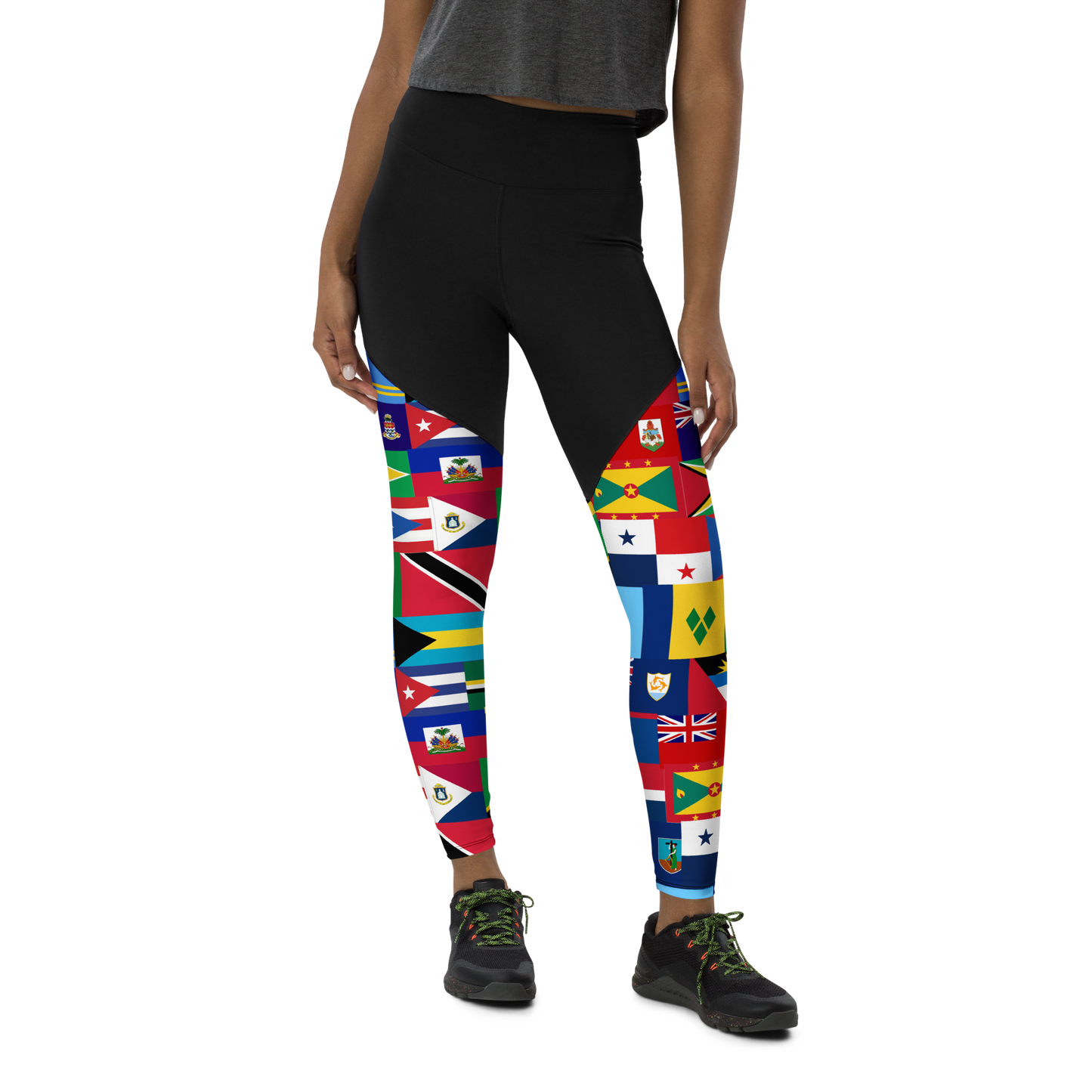 West Indian Flags Sports Leggings