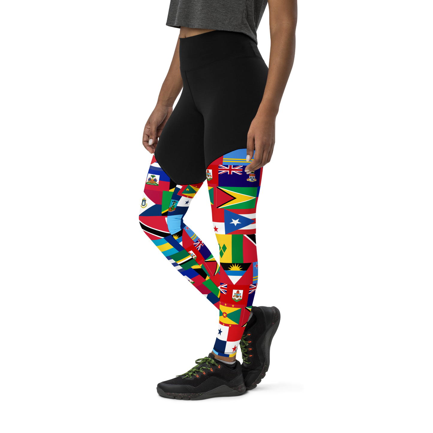 West Indian Flags Sports Leggings