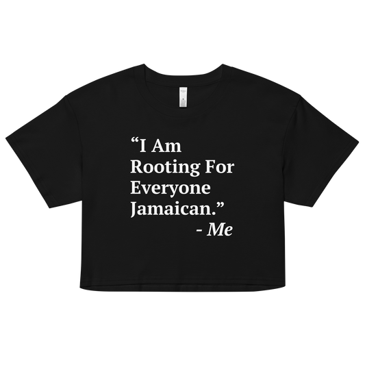 I Am Rooting: Jamaica Women’s crop top
