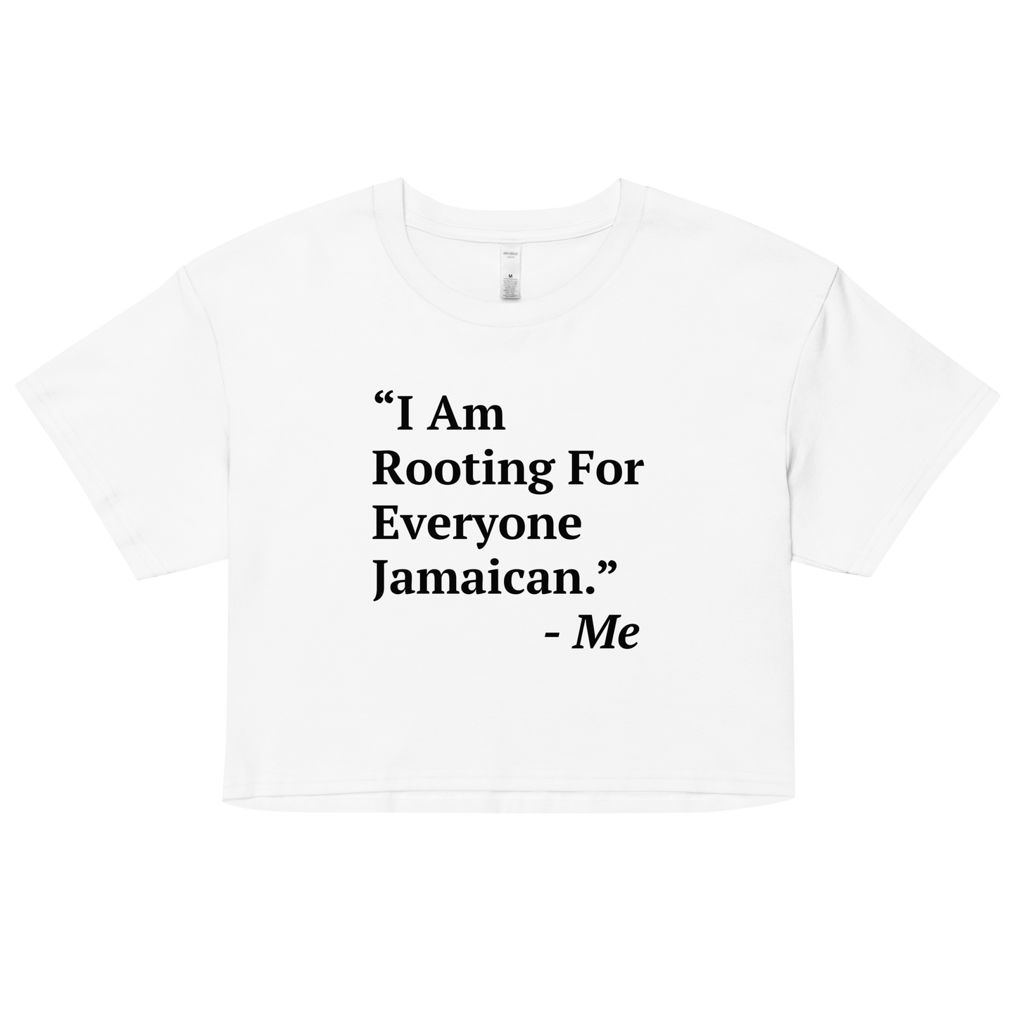 I Am Rooting: Jamaica Women’s crop top